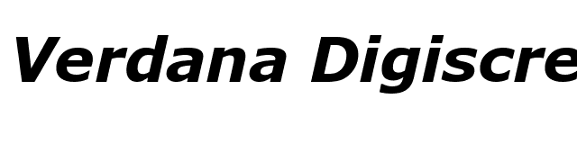 Verdana Digiscream Bold Italic font preview