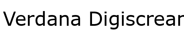 Verdana Digiscream Normal font preview