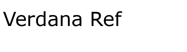 Verdana Ref font preview