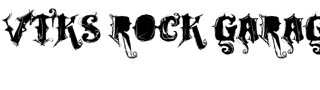 VTKS Rock Garage Band font preview