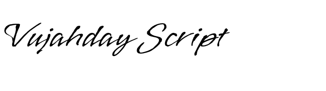 Vujahday Script font preview