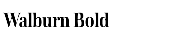 Walburn Bold font preview
