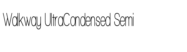 Walkway UltraCondensed Semi font preview