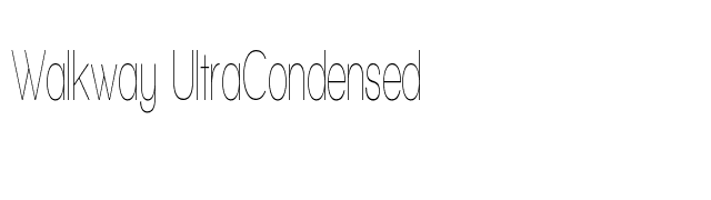 Walkway UltraCondensed font preview