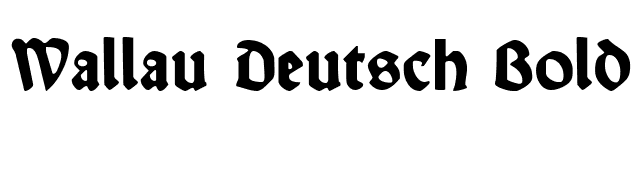 Wallau Deutsch Bold font preview