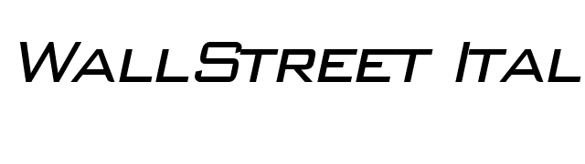 WallStreet Italic font preview