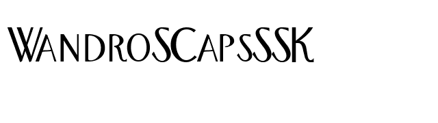 WandroSCapsSSK font preview