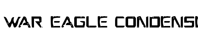 War Eagle Condensed font preview