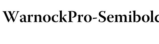 WarnockPro-SemiboldSubh font preview