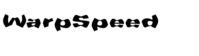 WarpSpeed font preview