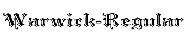 Warwick-Regular font preview