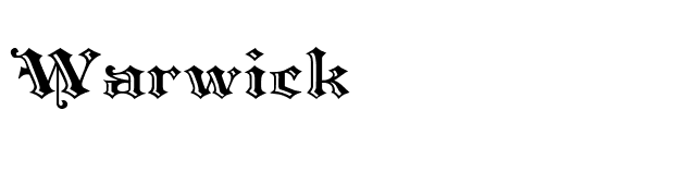 Warwick font preview