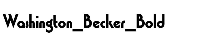 Washington_Becker_Bold font preview