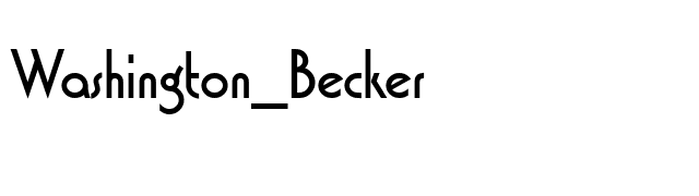 Washington_Becker font preview