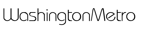 WashingtonMetro font preview