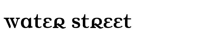 Water Street font preview