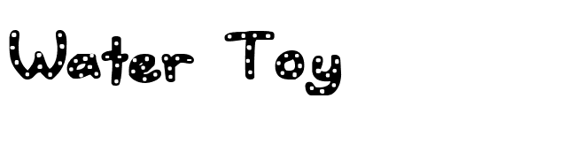 Water Toy font preview