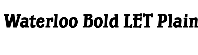 Waterloo Bold LET Plain1.0 font preview