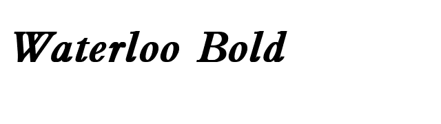 Waterloo Bold font preview