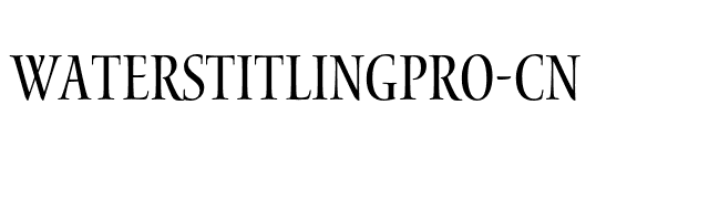 WatersTitlingPro-Cn font preview