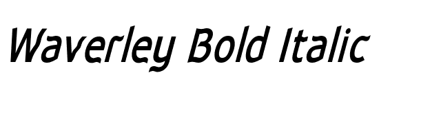 Waverley Bold Italic font preview