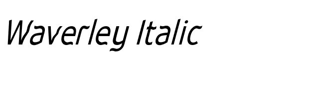 Waverley Italic font preview