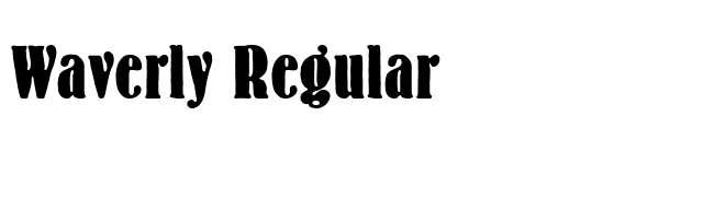 Waverly Regular font preview
