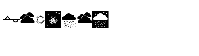 Weather font preview