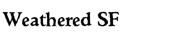 Weathered SF font preview