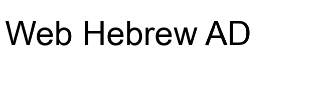 Web Hebrew AD font preview