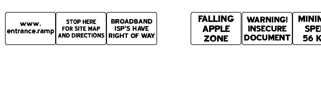 Web Road Signs JL font preview