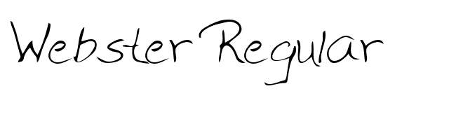 Webster Regular font preview