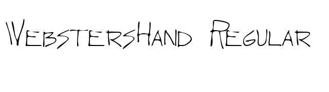 WebstersHand Regular font preview