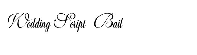 WeddingScript Bail font preview