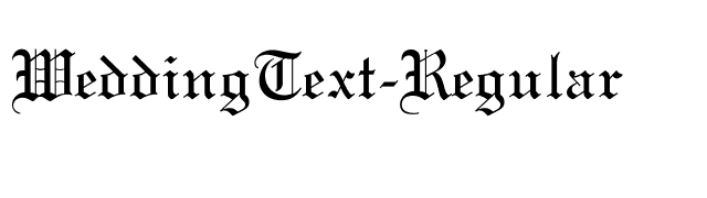 WeddingText-Regular font preview