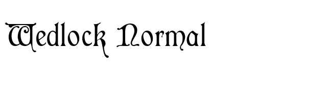 Wedlock Normal font preview