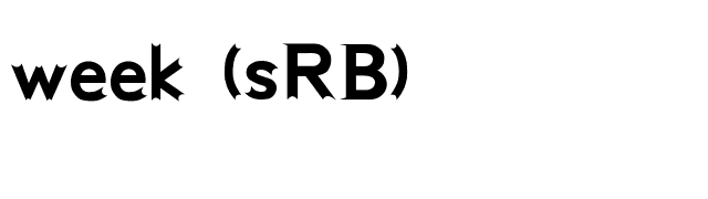 week (sRB) font preview