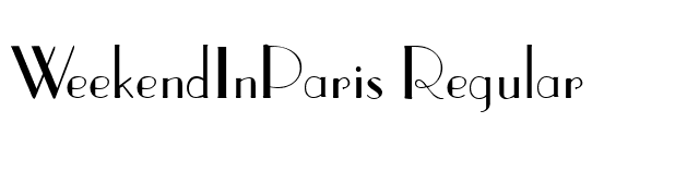 WeekendInParis Regular font preview