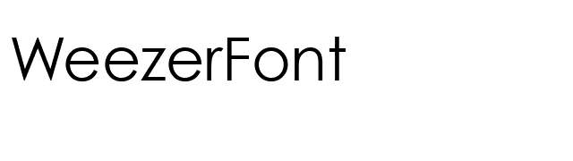 WeezerFont font preview