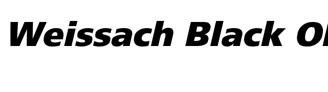 Weissach Black Oblique font preview