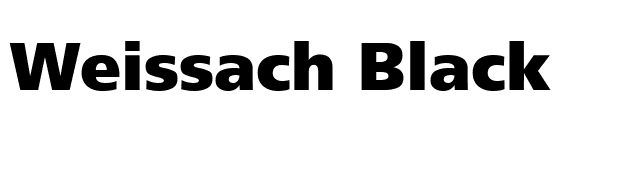 Weissach Black font preview