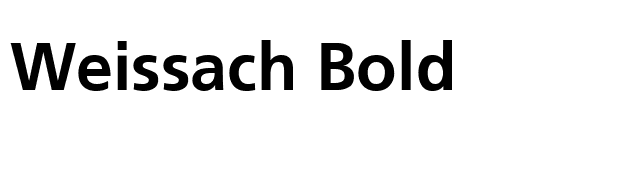 Weissach Bold font preview