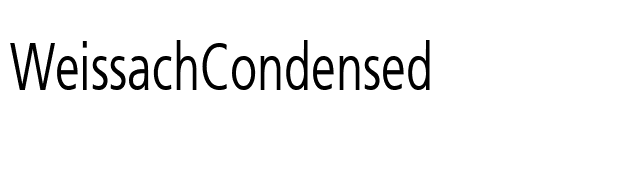 WeissachCondensed font preview