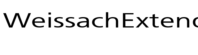WeissachExtended font preview