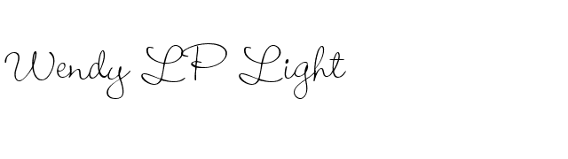 Wendy LP Light font preview