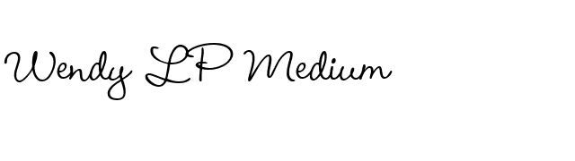 Wendy LP Medium font preview