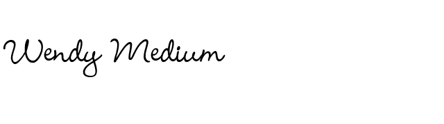 Wendy Medium font preview