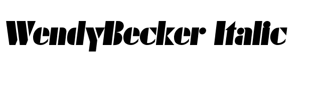 WendyBecker Italic font preview