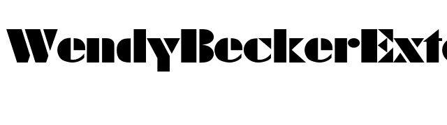WendyBeckerExtended font preview