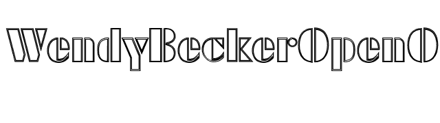 WendyBeckerOpenOutline-Regular font preview